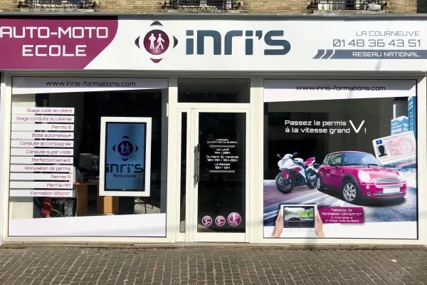 Auto-école INRI'S La Courneuve - vitrine